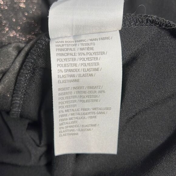 Dennis Basso Caviar Crepe Cardigan W/ Attached Lurex Shell Black Size Medium - Picture 9 of 9